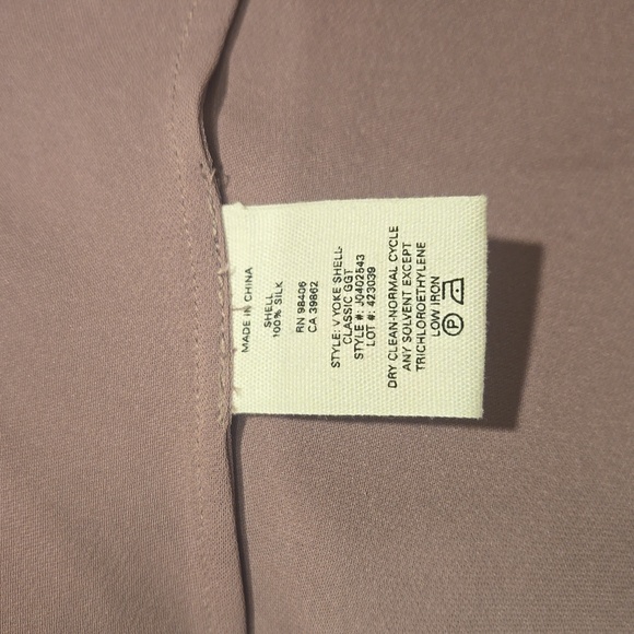 Theory Silk Shell in Mauve Size Small - Picture 4 of 4